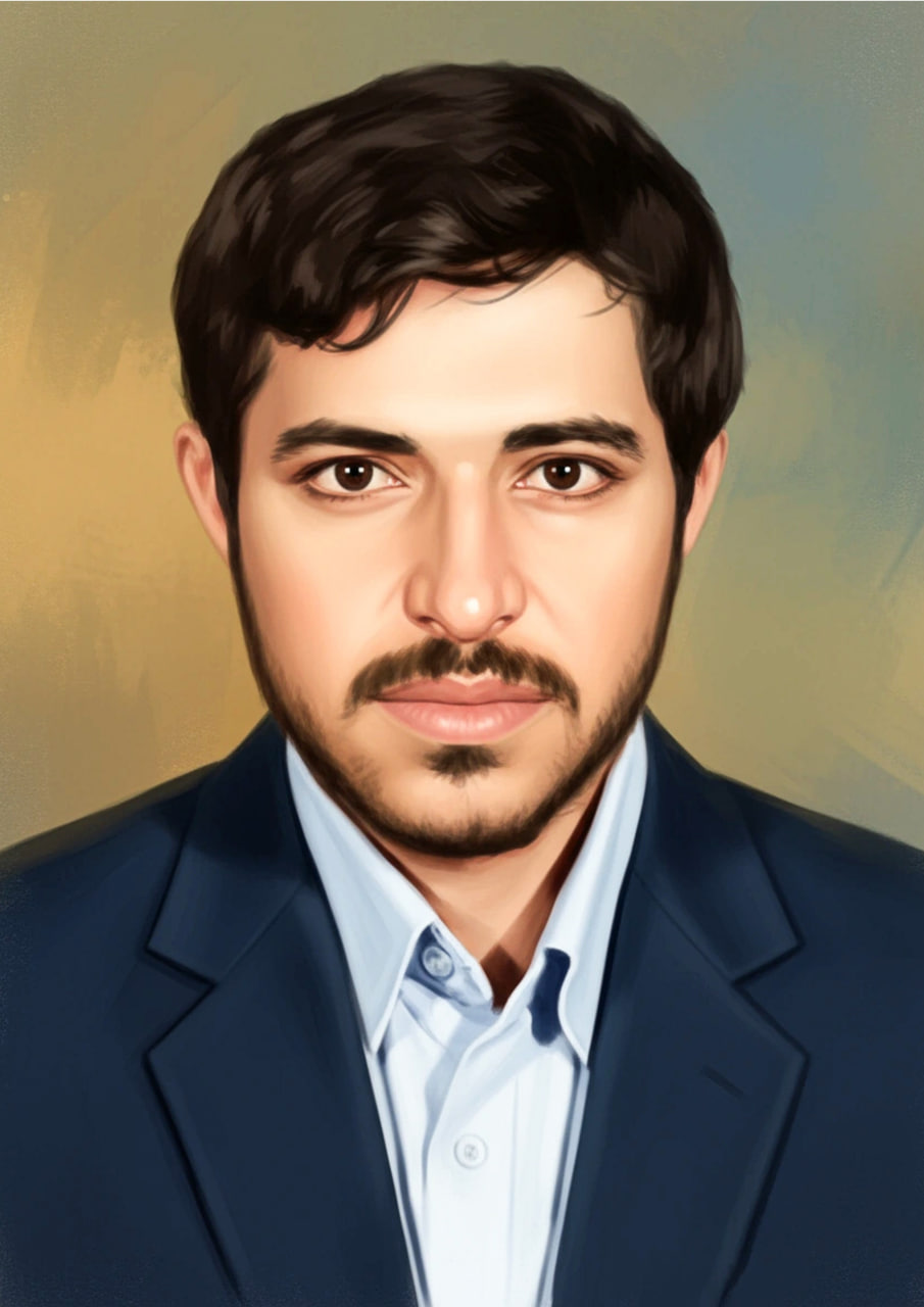 تصویرسازی چهره شهید سید محمدحسین علم الهدی